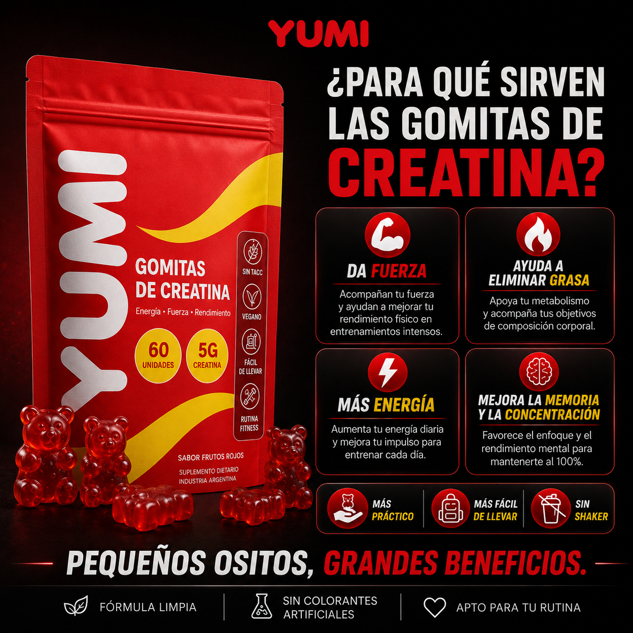 Yumi - Gomitas de Creatina